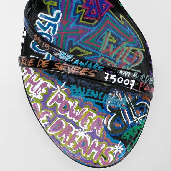BALENCIAGA Graffiti Heels - NEW - Picture 2 of 5